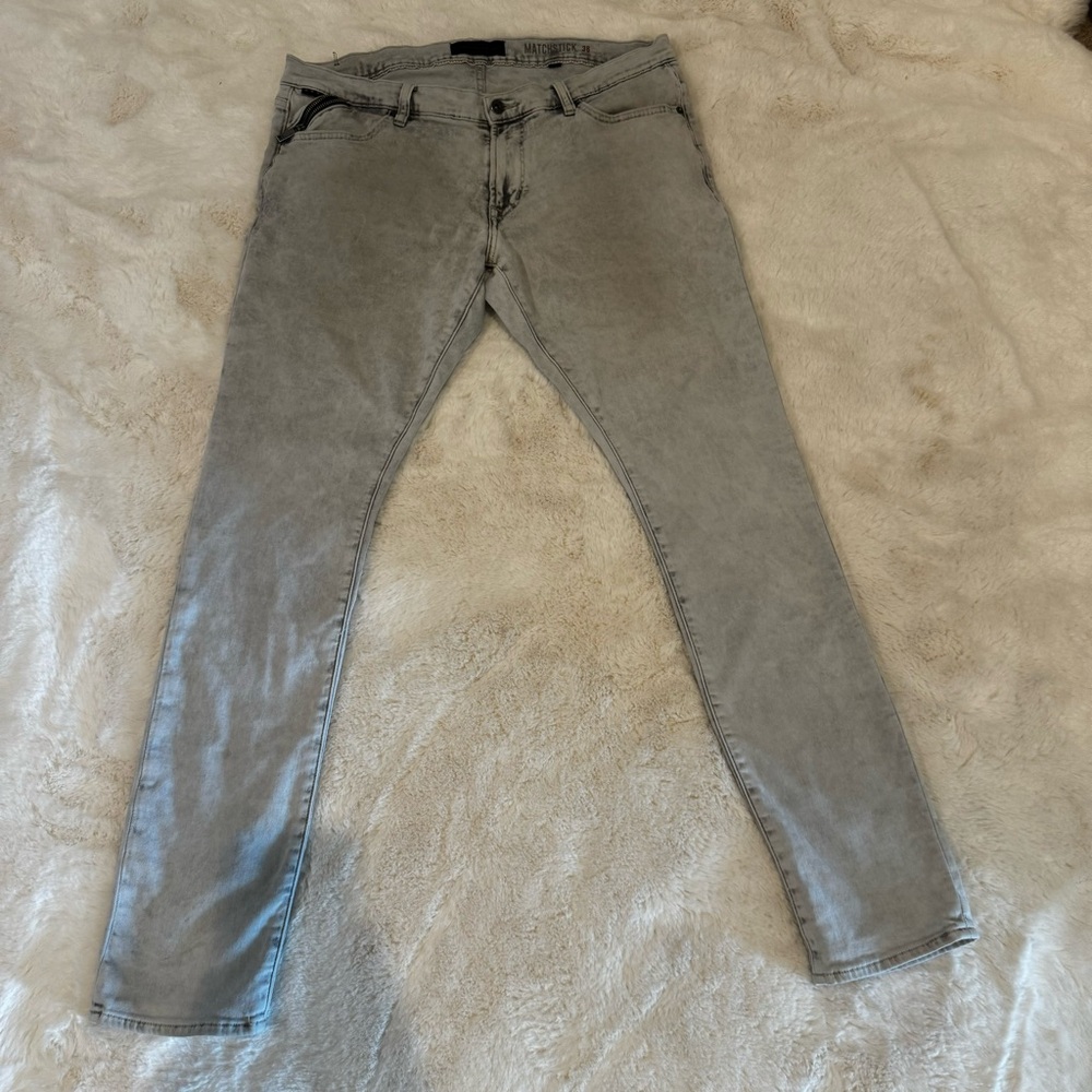 John Varvatos Matchstick Gray Skinny Jeans Sz 36